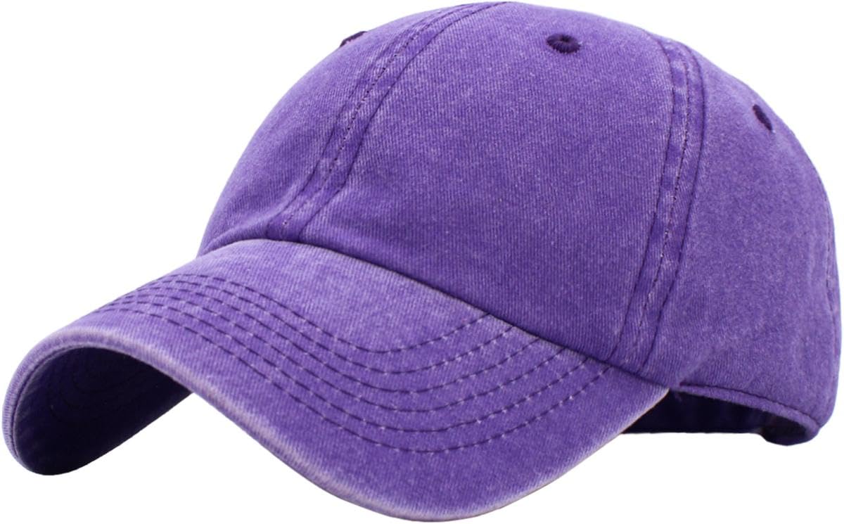 KBETHOS Classic Unisex Cotton Adjustable Low Crown Baseball Cap – Plain Dad Hat