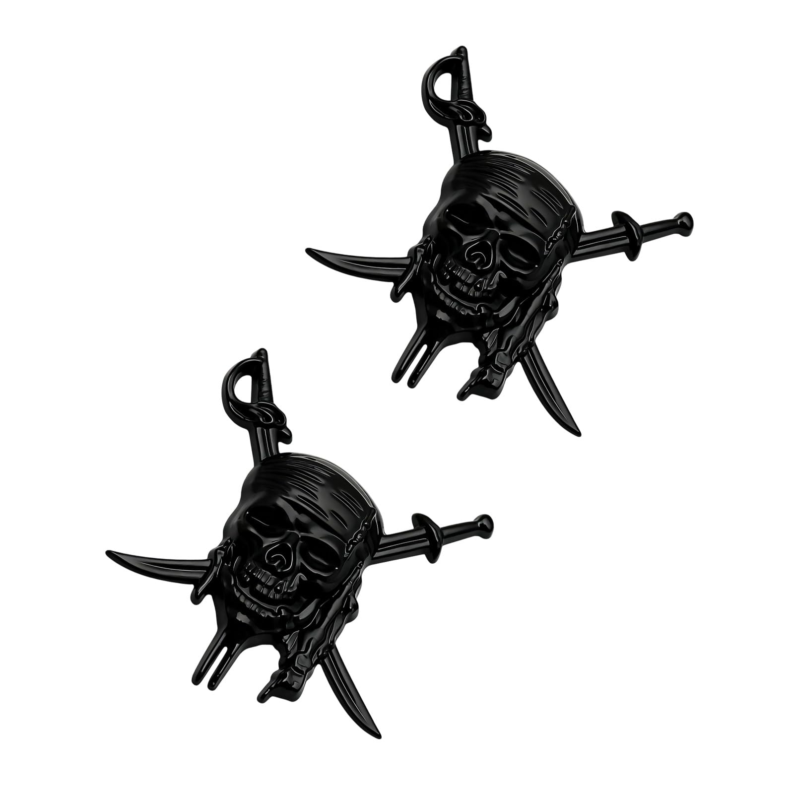 Jazuaiao Customizable Skull Car Decal Metal Sticker for Vehicle Exterior Long Lasting Adhesive Decorative Sticker Outdoor Car