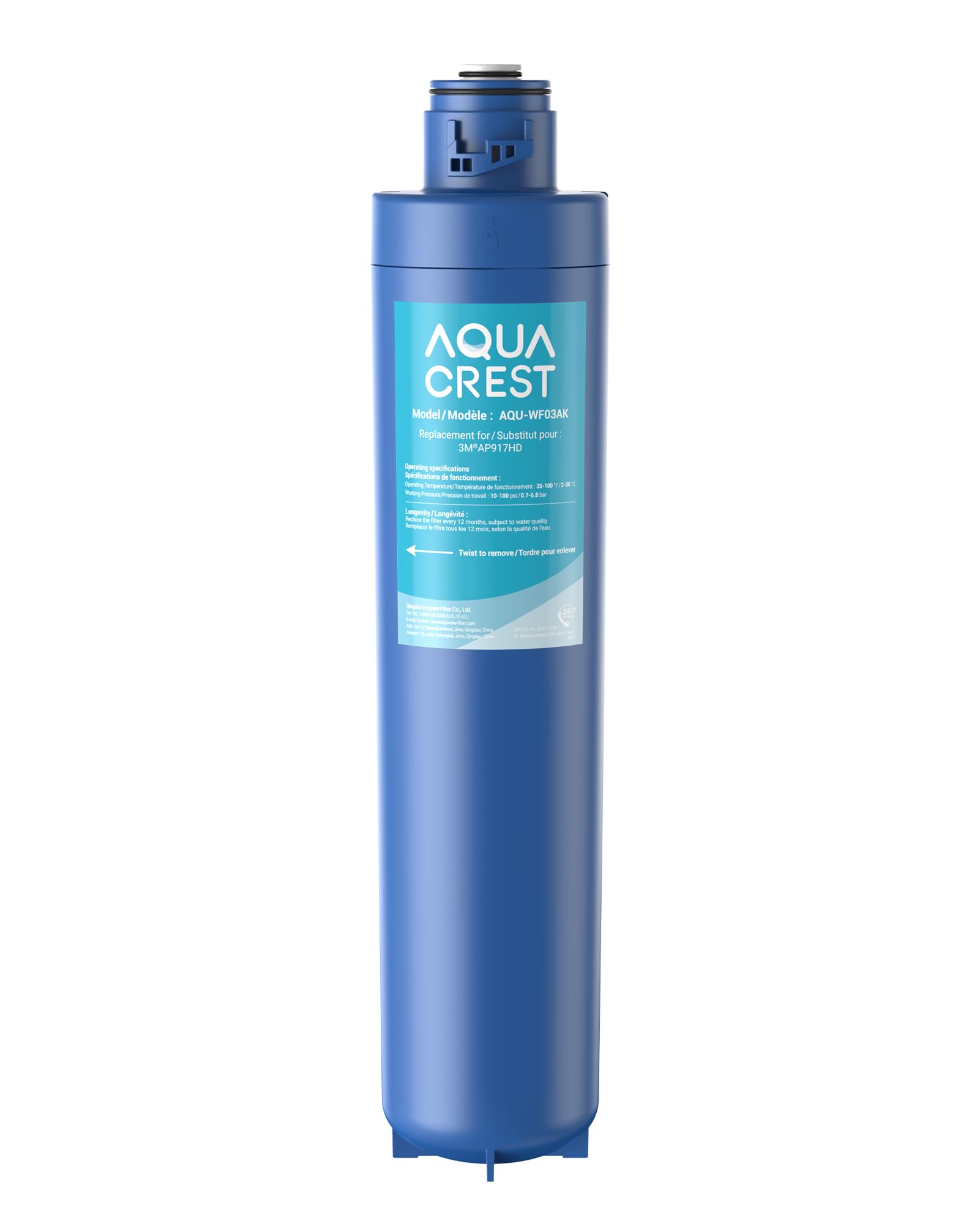 AQUA CREST W03AK Whole House Water Filter, Replacement for Aqua-Pure® AP917HD, Compatible with 3M® Aqua-Pure® AP903 System, 100000 Gallons, Reduces
