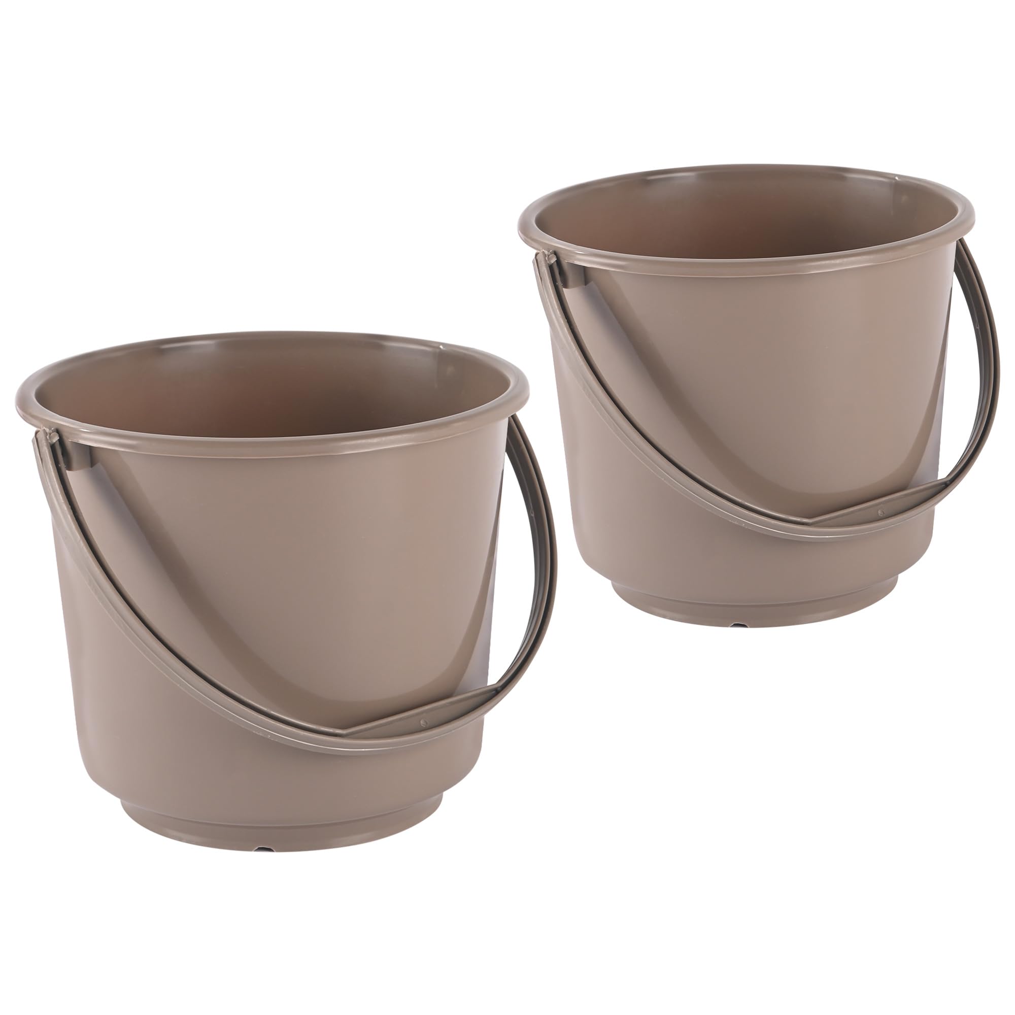 Kuber Industries Pack of 2 Multi-Purpose 5 Litre Small Bucket for Mopping | Washing Balti for Bathroom & Toilet | Water Storage Container - Essential for Household Chores | Plain Brown-picture-35