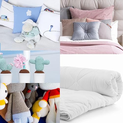 Miniatura 7 de LOKUNN Relleno de fibra de poliéster de 3.5 oz100 g, (2.12 oz  3.97 lb) relleno de almohada de relleno, relleno de fibra de alta resistencia para