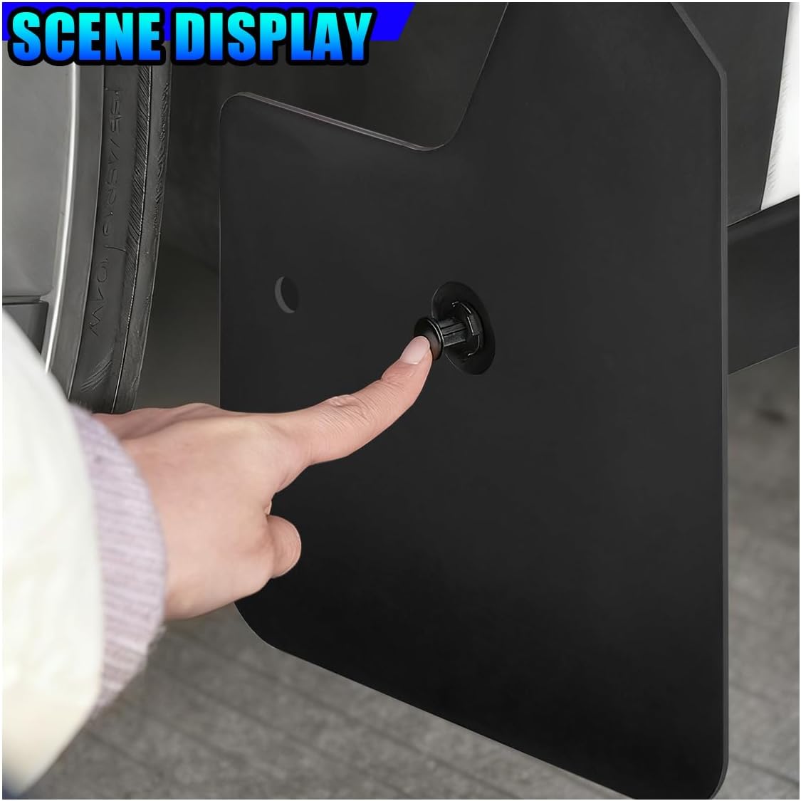 Craedli 4PCS Universal Car Mud Flaps Set, Flexible Bendable Mudguard Automotive Front & Rear Splash Guards with Screws, Vehicle Exterior Protection Accessories for SUV, Truck, Pickup, Off-Road (Black)
