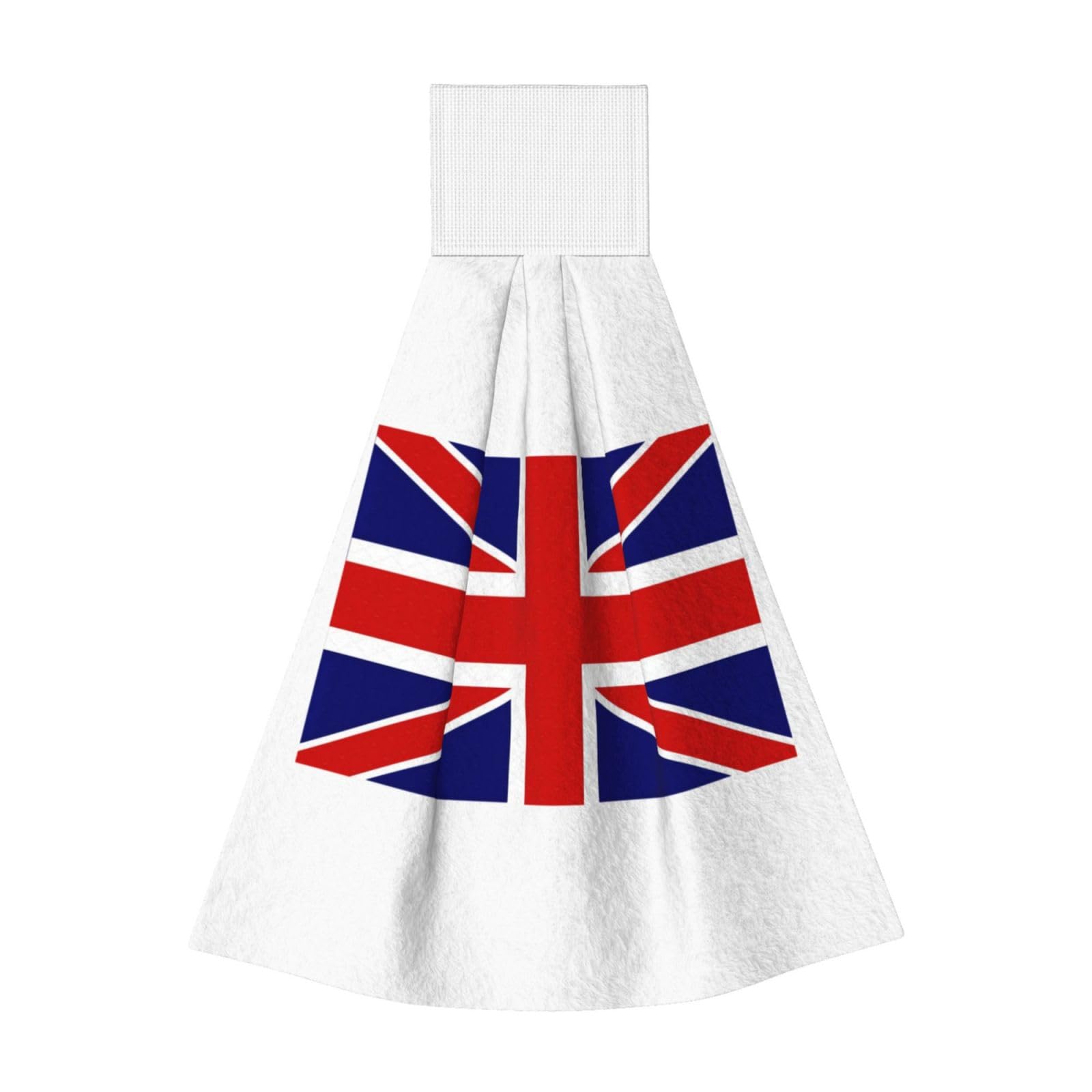 GaxfjRu English flag print Hanging Kitchen Towel On Farmhouse Decor Soft Hand Towels with Loop for Bathroom Washcloth