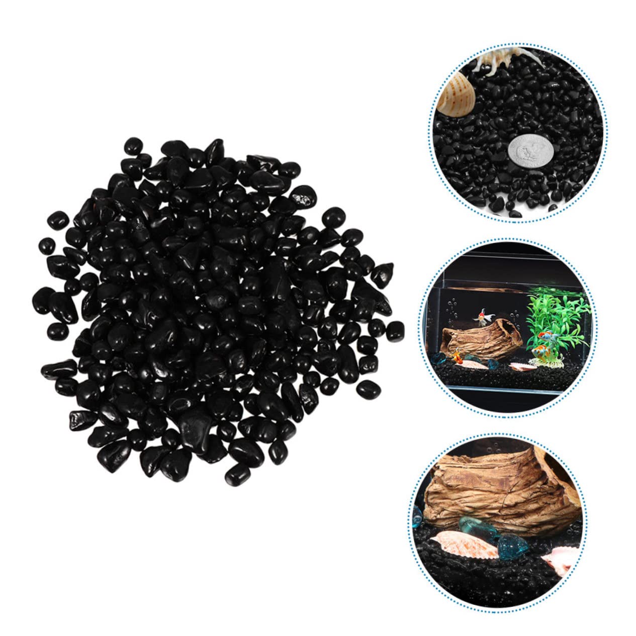 GANAZONO 1torba Gravel Do Akwarium Dekoracyjne Kamienie Do Zbiornika Rybnego Naturalny Odporny Deformacje i Terrarium