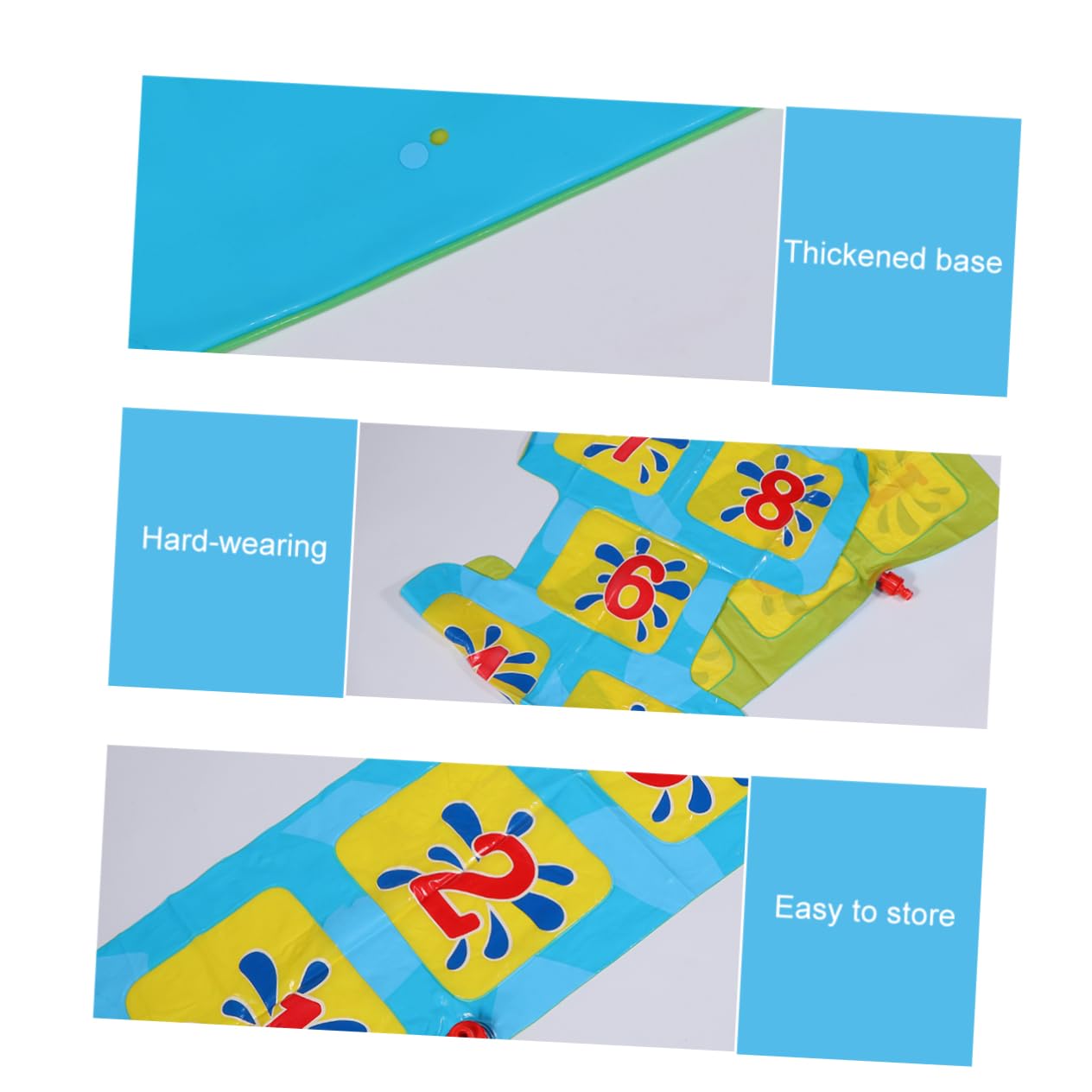Aufblasbare Wassersprühmatte Mit Zahlen 1-9 Für Kinder – Outdoor Wasserspielmatte Zum Spielen Und Lernen Im Sommer Fördert Motorik Und Zahlenverständnis