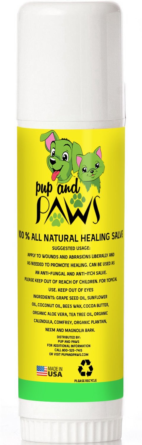 Salve for Paw, Elbow and Snout, All Natural Ointment with Aloe Vera/Tea Tree Oil/Coconut Oil and Cocoa Butter, 0.5 oz.