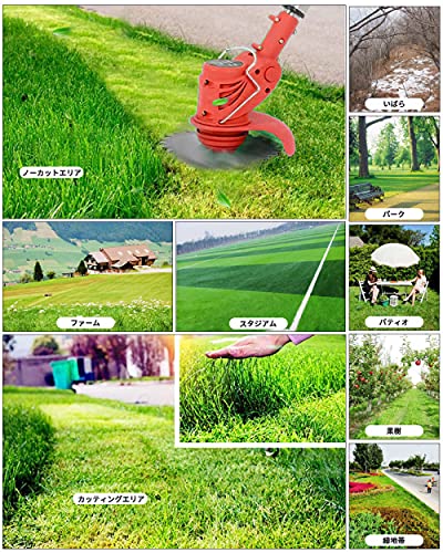 コードレス芝刈り機24V電動芝刈り機バッテリー2セクション芝刈り機、グラススクレーパー/エッジトリマー/小型芝刈り機、雑草トリマー、長さ調節可能、強力で軽量、電動シェーバー、低木/低木 6枚目