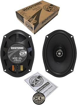 Hogtunes 692-XL High Performance XL Series 400 Watt 6"x9" Speakers 2 Pack, Fits Most Replacement Saddlebag Lids on 1998-Current Harley-Davidson Motorcycles
