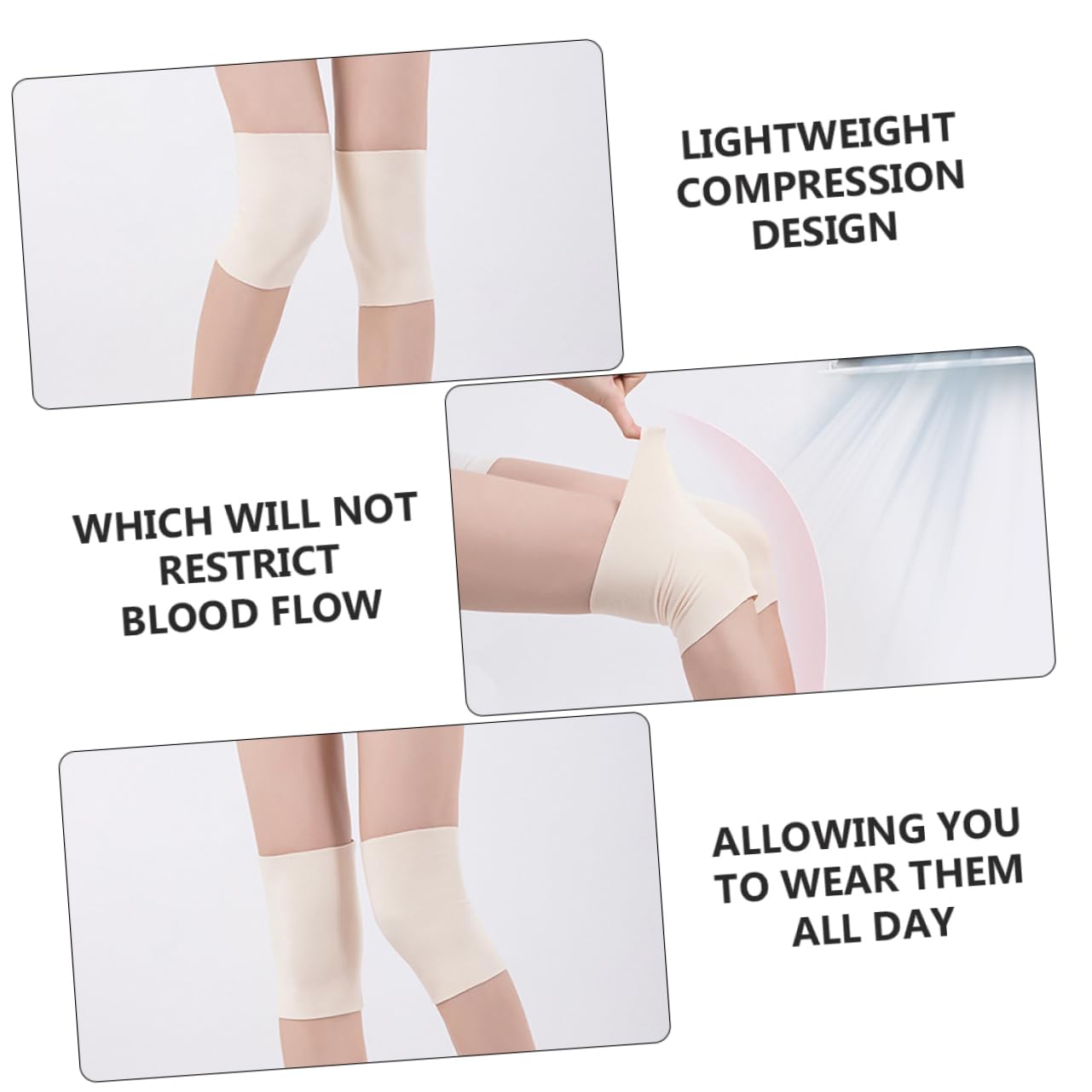 OUNONA 2Pcs Knee Warm Pad for Elderly Breathable and Comfortable Knee Protection Sleeves for Relief Sports Support and Cold Weather Use