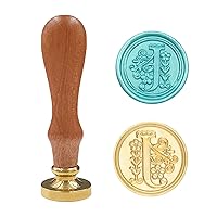 Vista 25 de Sello medieval tradicional de cera del alfabeto, con cabeza de latón, con mango de madera, para tarjetas, sobres, regalo (letra A)