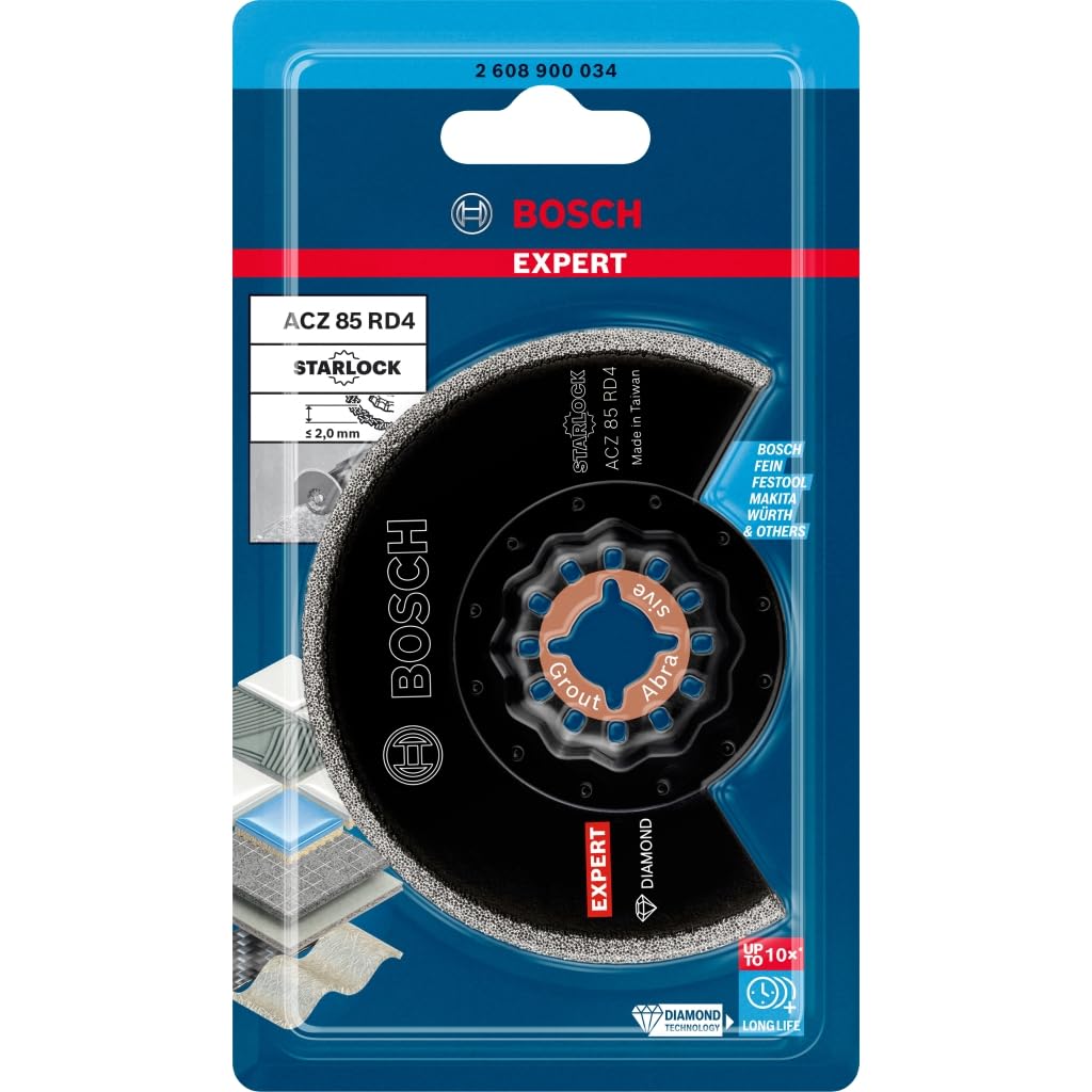 Bosch Accessories 2608900034 Expert Grout Segment Blade ACZ 85 RD4 Diamant Lame de scie segmentée 1 pièce 2 mm 1 pc(s)