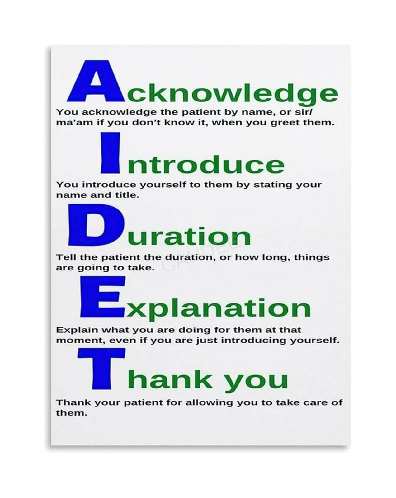 LLBOGRGGN Healthcare Poster Communication Canvas Painting Wall-Art for Living Room Bedroom Decor(Framed,08x12inch(20x30cm))
