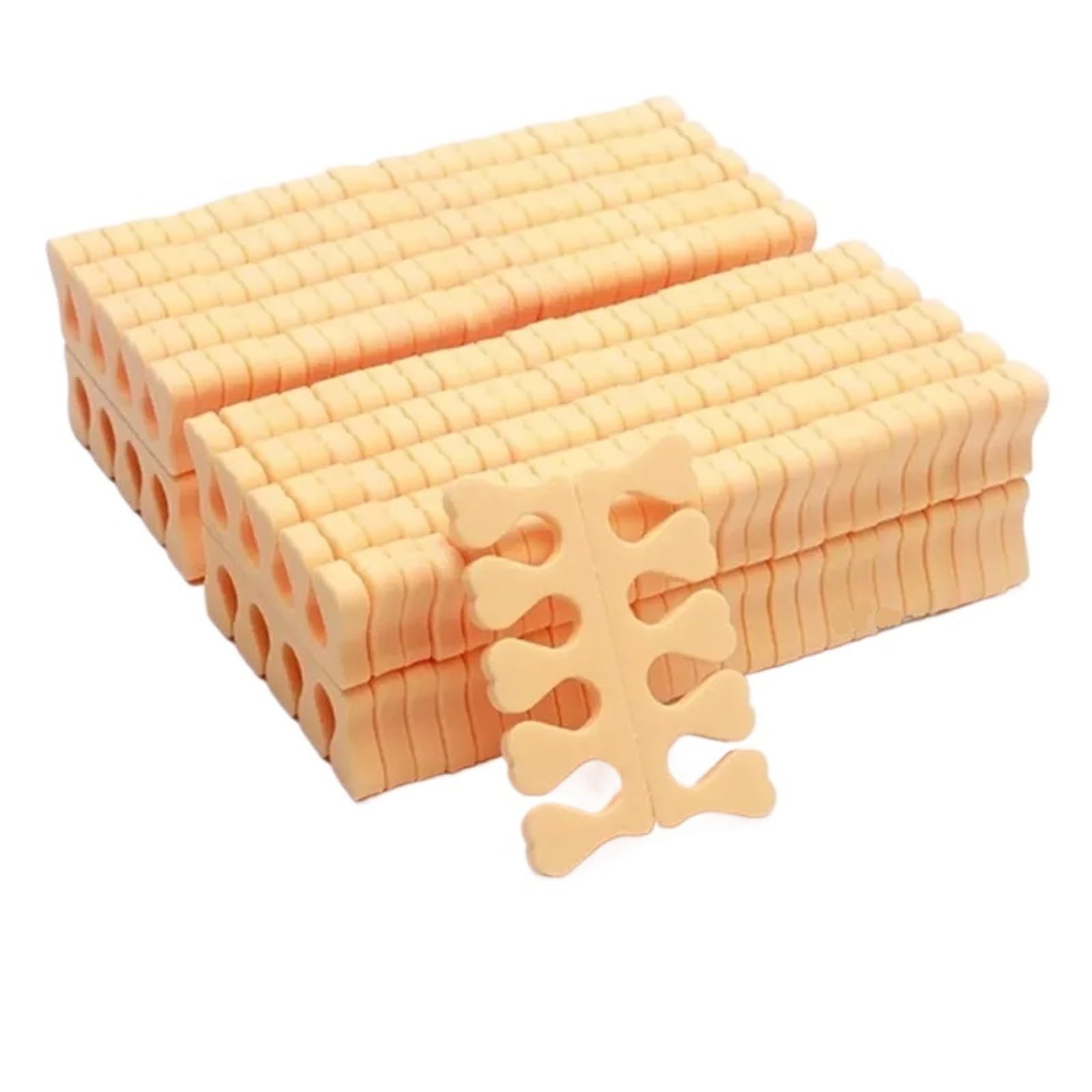 100/200/500 sztuk Beżowa Gąbka Separatory Palców U Stóp Lakier Do Paznokci Manicure Pedicure Narzędzie Do Zdobienia Paznokci Pielęgnacja Stóp(500pcs beige)