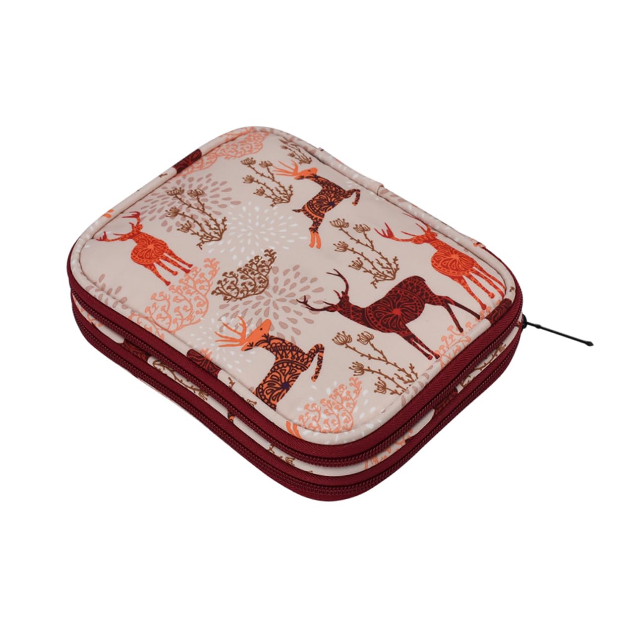 Operitacx 3stücke Strickzeug Organizer Tasche Aus Handgefertigte Aufbewahrung Für Stricknadeln Und Häkelwerkzeuge Für Kreative Projekte Unterwegs Mit Floralem Druck Und Robustem Design