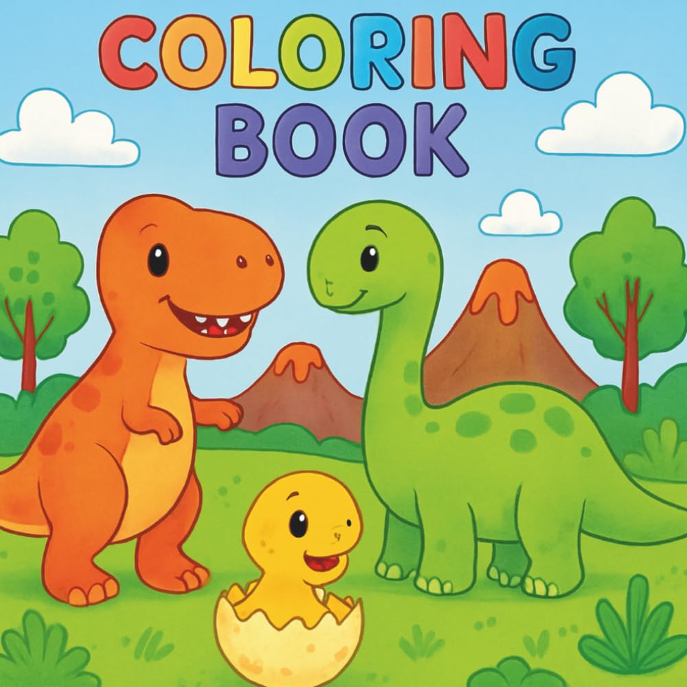 COLORING BOOK: Explore the Most Famous Dinosaurs