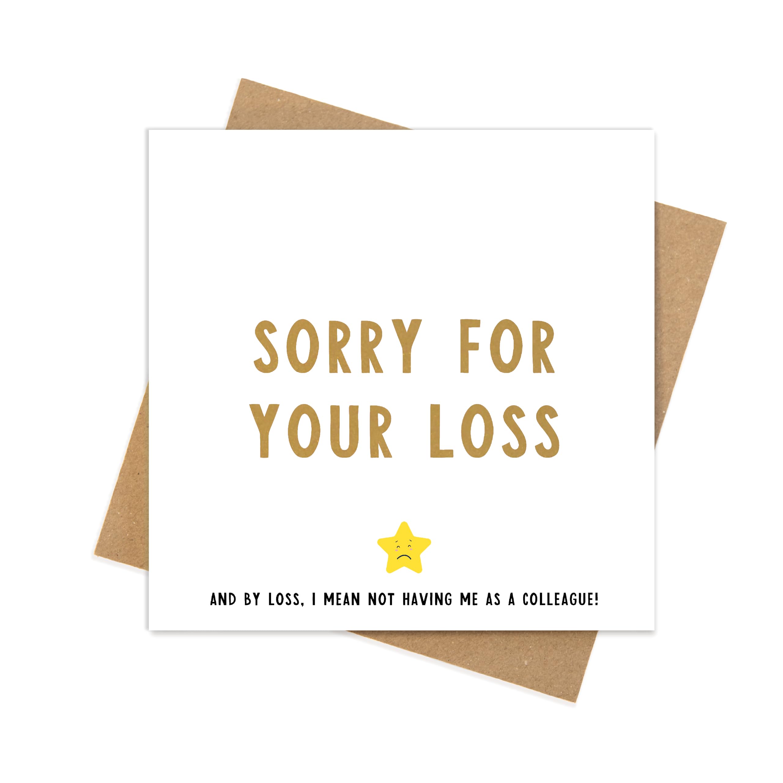 Manta Makes Leaving card goodbye good luck card, retirement new job card to go with sorry your leaving gifts for colleagues women or men (Sorry for loss)