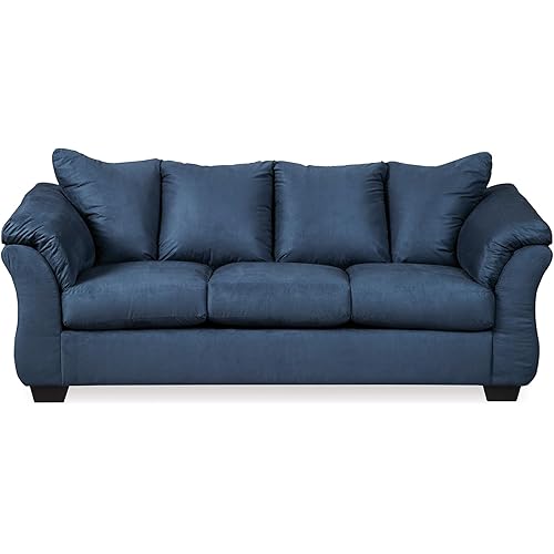 Signature Design by Ashley Darcy Casual Plush Sofa, Dark Blue