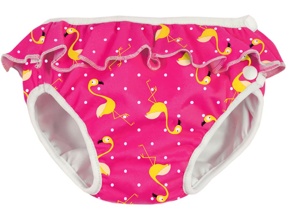 Imsevimse, Schwimmwindel, Badewindel, Aquawindel, Modell Pink Flamingo mit Rüsche (S 5-8kg)