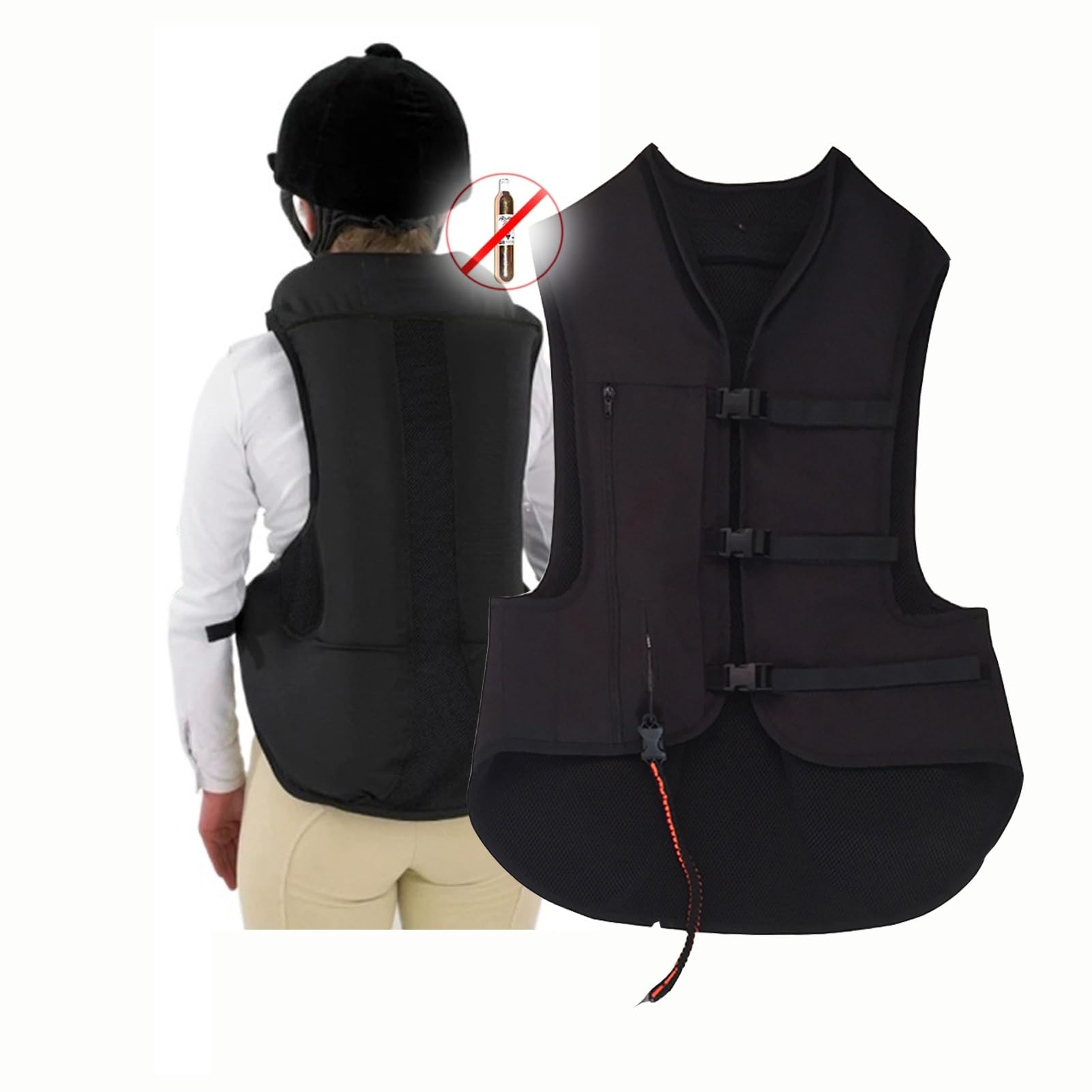 Chaleco Airbag for Equitación 0,1 S Activa Bolsas De Aire En El Cuello, El Cóccix Y El Cuerpo Airbag for Personas Mayores/chaquetas for Hombres/mujeres/niños(M)