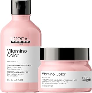 L'OREAL PROFESSIONNEL PARIS Vitamino Color Shampoo 300Ml & Hair Mask 250Gm Combo With Resveratrol For Color-Treated Hair, Serie Expert (Pack Of 2)-picture-53