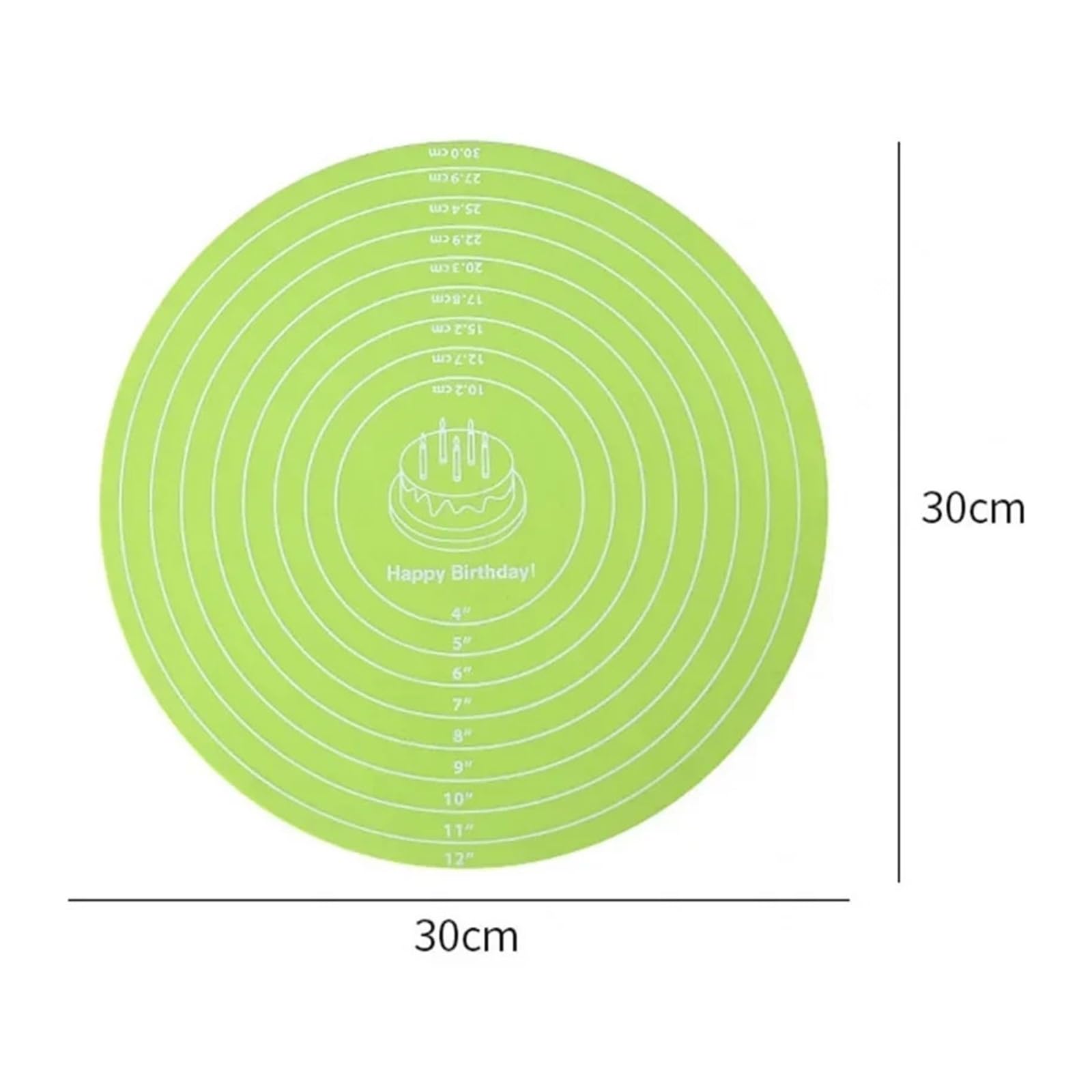 1/3 Uds. Alfombrilla Circular de silicona calidad alimentaria 30cm mantel individual antideslizante resistente al calor for hornear y amasar(3PCS)