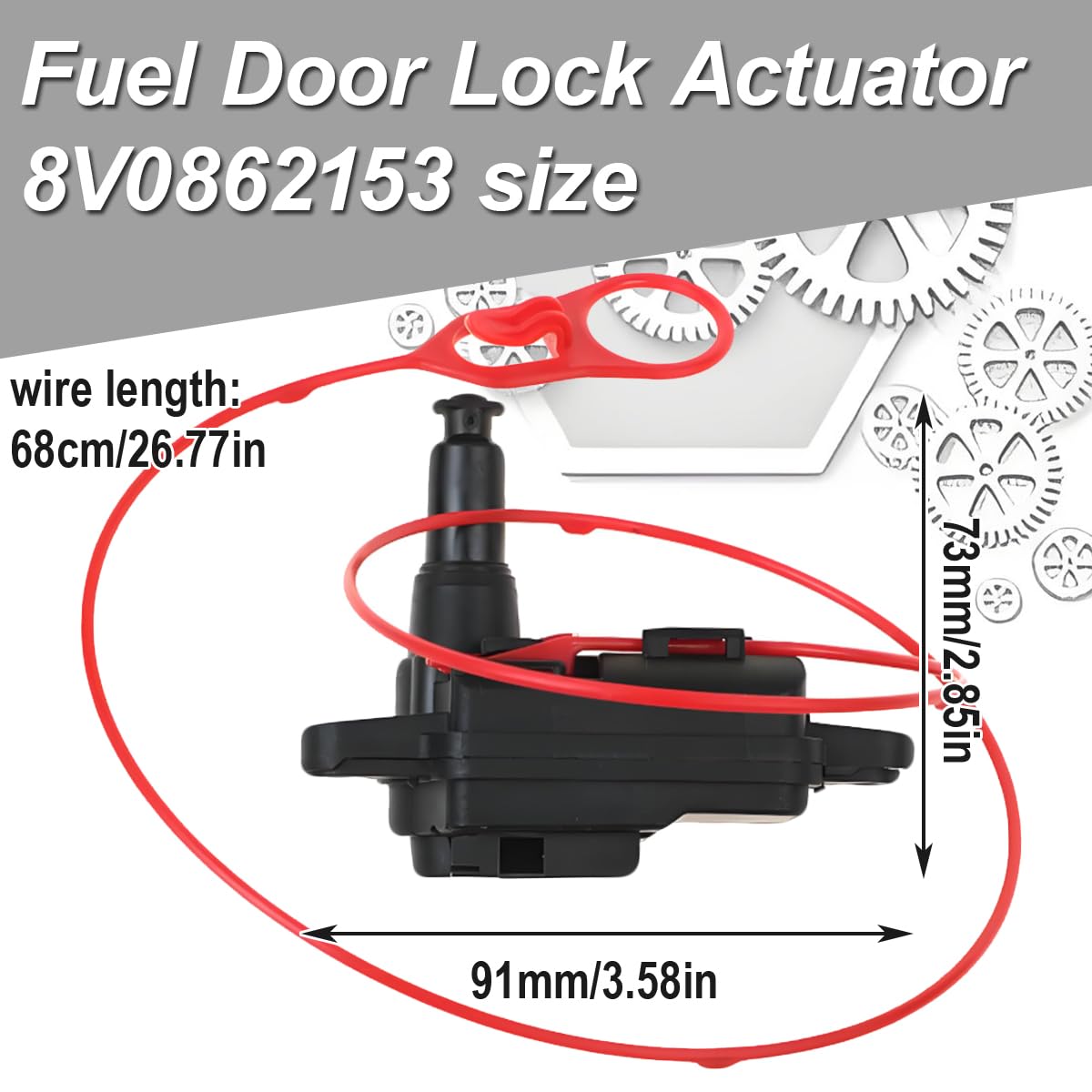 ZAMDOE 8V0862153 Actuador de Bloqueo de Puerta de Aleta de Combustible para Au.di A1 A3 A4 A5 A6 A7 A8 Q3 Q7 RS3 RS4 RS5 RS6 4L0862153D Actuador de Bloqueo de Liberación 4M0862153