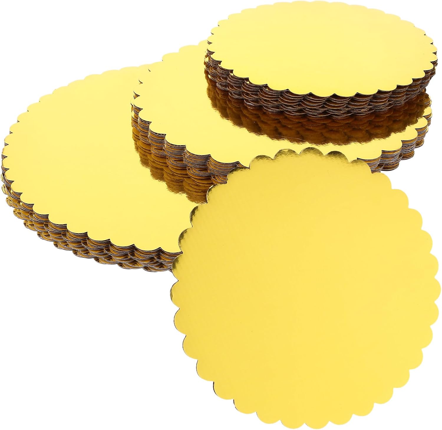 SHINEOFI 30pcs round Cake Boards Set Gold Cake Base Trays 8 10 12 Inch Food-grade Cardboard Moisture Resistant