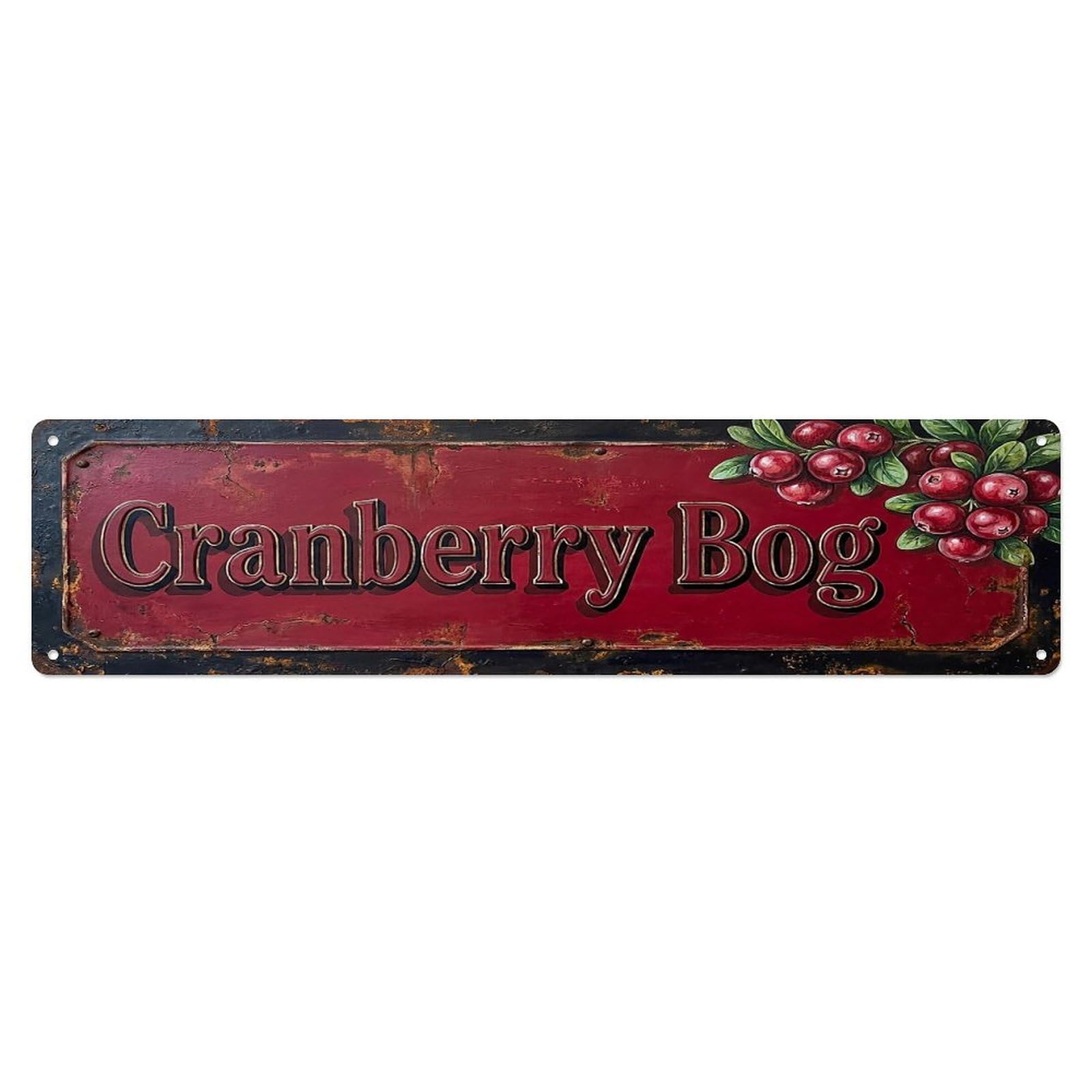 Vintage Cranberry Bog Tart Farmhouse Metal Tin Sign
