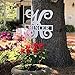 PK Décor Personalized Garden Flag for Outside - Decorative Welcome Last Name Personalized Metal ACM Yard Sign - 14 inch - Customized All Seasons Family Established Garden Flag Stand Option