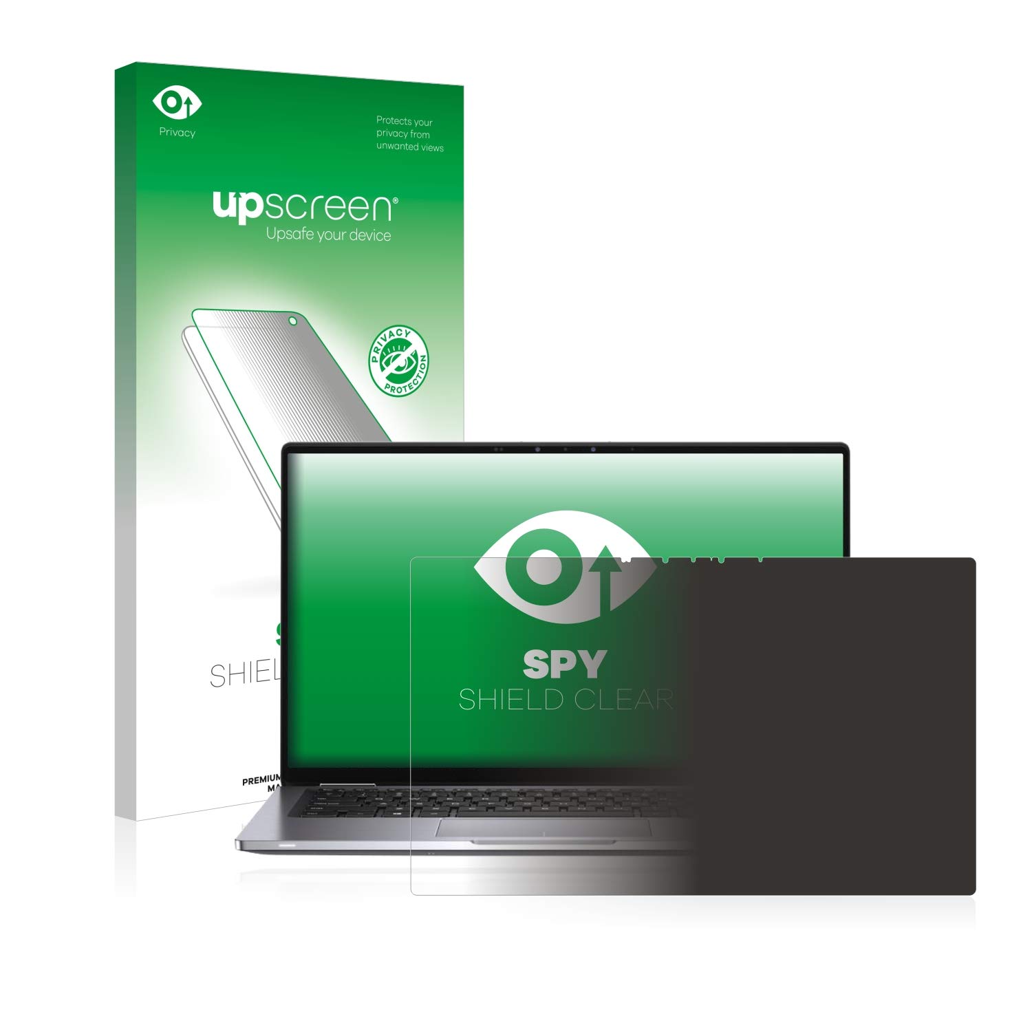 upscreen Anti-Spy Blickschutzfolie für Dell Latitude 7400 2-in-1 Made in Germany, Privacy Screen Displayschutz-Folie [Sichtschutz, Blaulichtfilter]