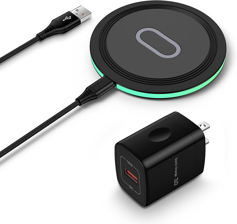 Cargador inalámbrico de carga rápida compatible con Motorola Edge/Razr Ultra/Moto G Stylus 2026/Edge 70 Pro+/Razr 70 Ultra/Edge 70 Pro, cargador de teléfono inalámbrico de 15 W, estación de carga Android con adaptador
