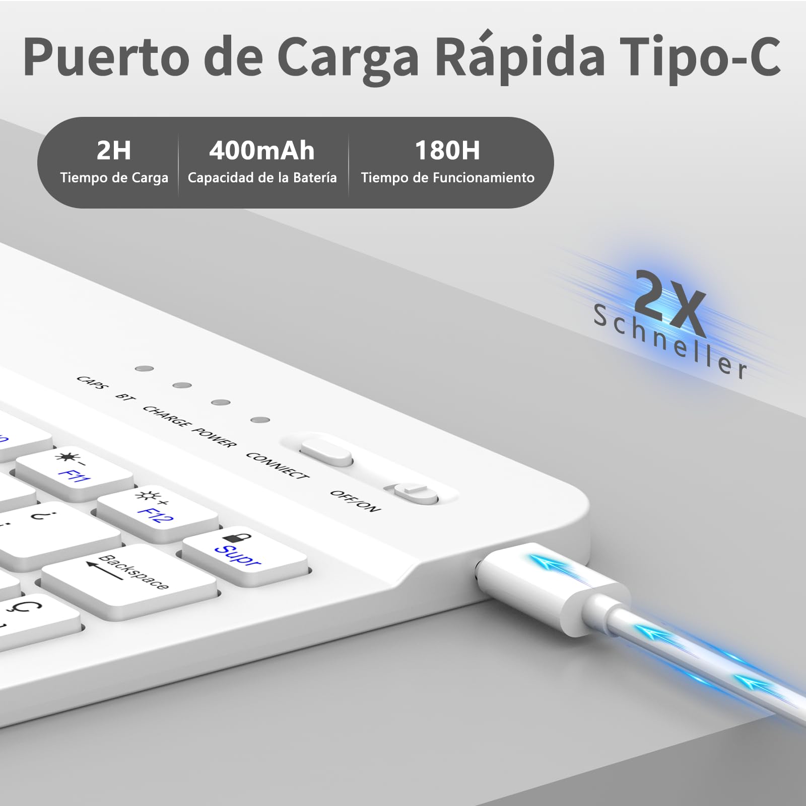 TQQ Funda Teclado iPad 9 generación con Porta lápices Incorporado, Desmontable Español Ñ Teclado para iPad 10.2" 9ª/8ª/7ª Gen, iPad Pro 10.5" 2017, iPad Air 3 2019