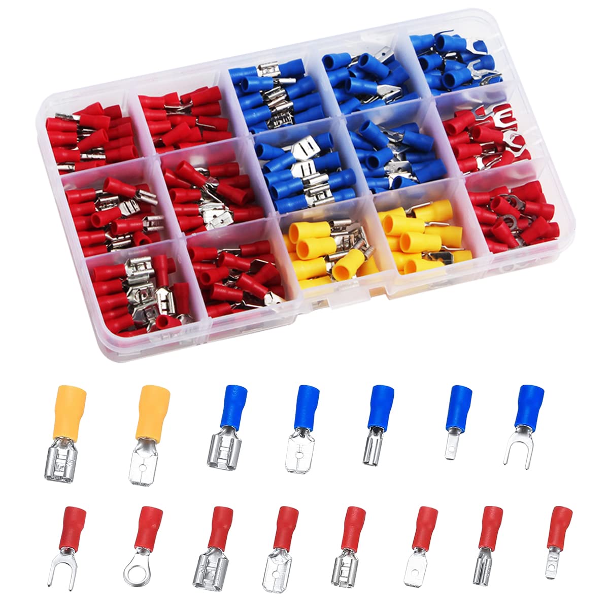 Electrical Connectors, 280 Pcs Crimps Wire Connectors, Male Female