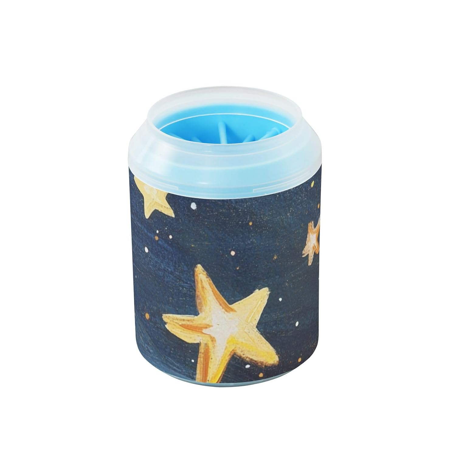 Stars Twinkling in The Dark Sky Portable Dog Cleaner Washer and Massager Silicone Brush Soft Pets Feet Cleaning Kit for Cats Dogs