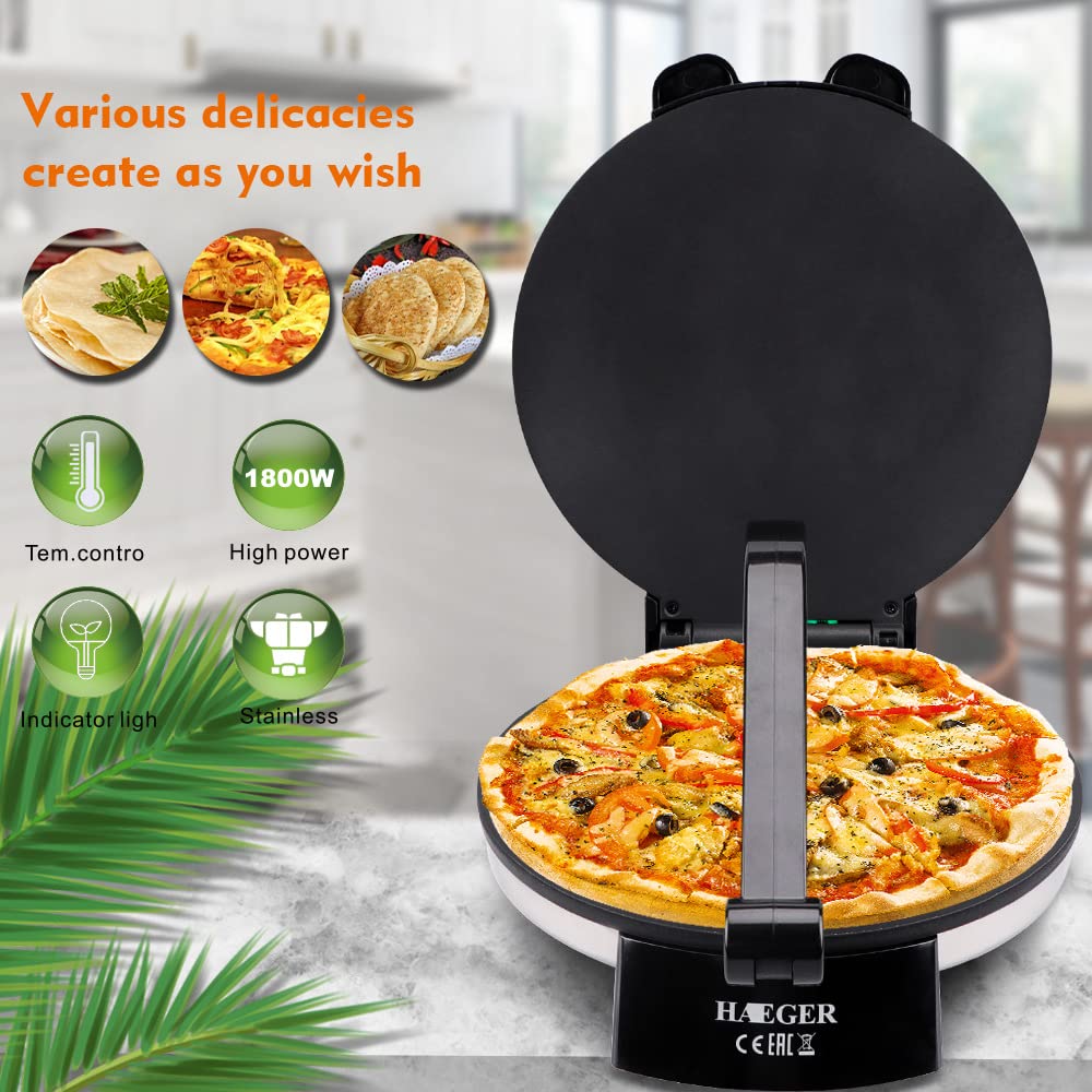 Roti Maker Chapati Maker - Prensa de tortilla de estilo mexicano para hacer tortillas caseras Tacos Pan plano Chapati Rot,Acero inoxidable