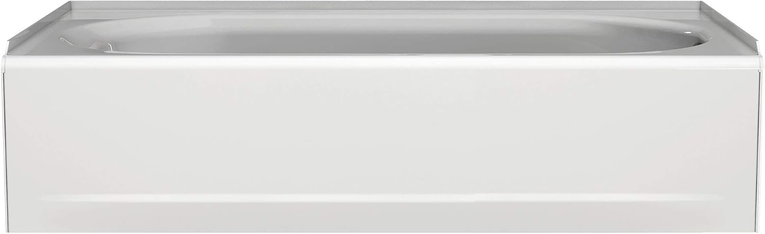 American Standard 2395202.020 Princeton Americast 60 x 34-Inch Integral Apron Bathtub Right-Hand Outlet with Luxury Ledge, White