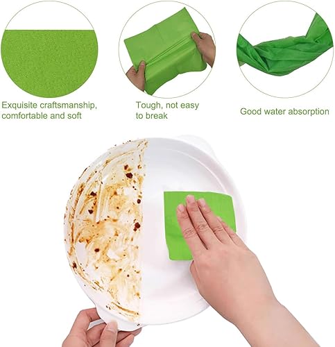 Miniatura 4 de Paquete de 100 servilletas de cóctel, servilletas de bebidas de 2 capas de alta calidad, servilletas verdes, servilletas de cóctel desechables