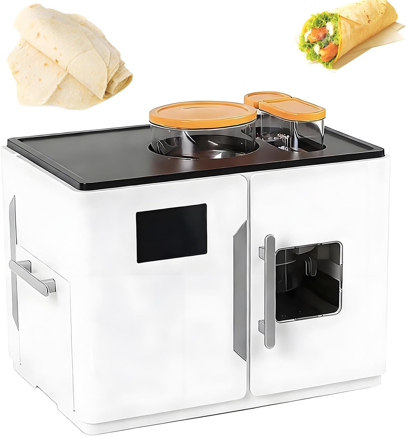 Fully Automatic Homeroti Maker Flat Bread,Roti Maker Machine,Flatbread Tortilla Making Machine,One Touch Operati for Max 20 Pieces Once,for Chapati,Flour Tortilla,Dosa,Tawa