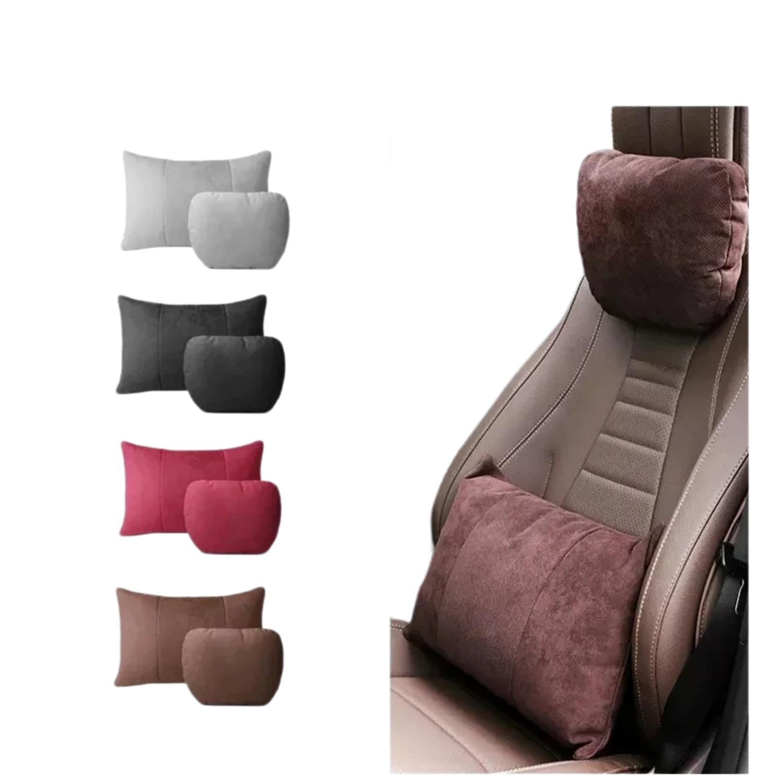 Cuscino Auto, Lombare Guida in Comfort con Posteriore Ergonomico Compatibile di Sostegno Lombare-Coffee 1pc