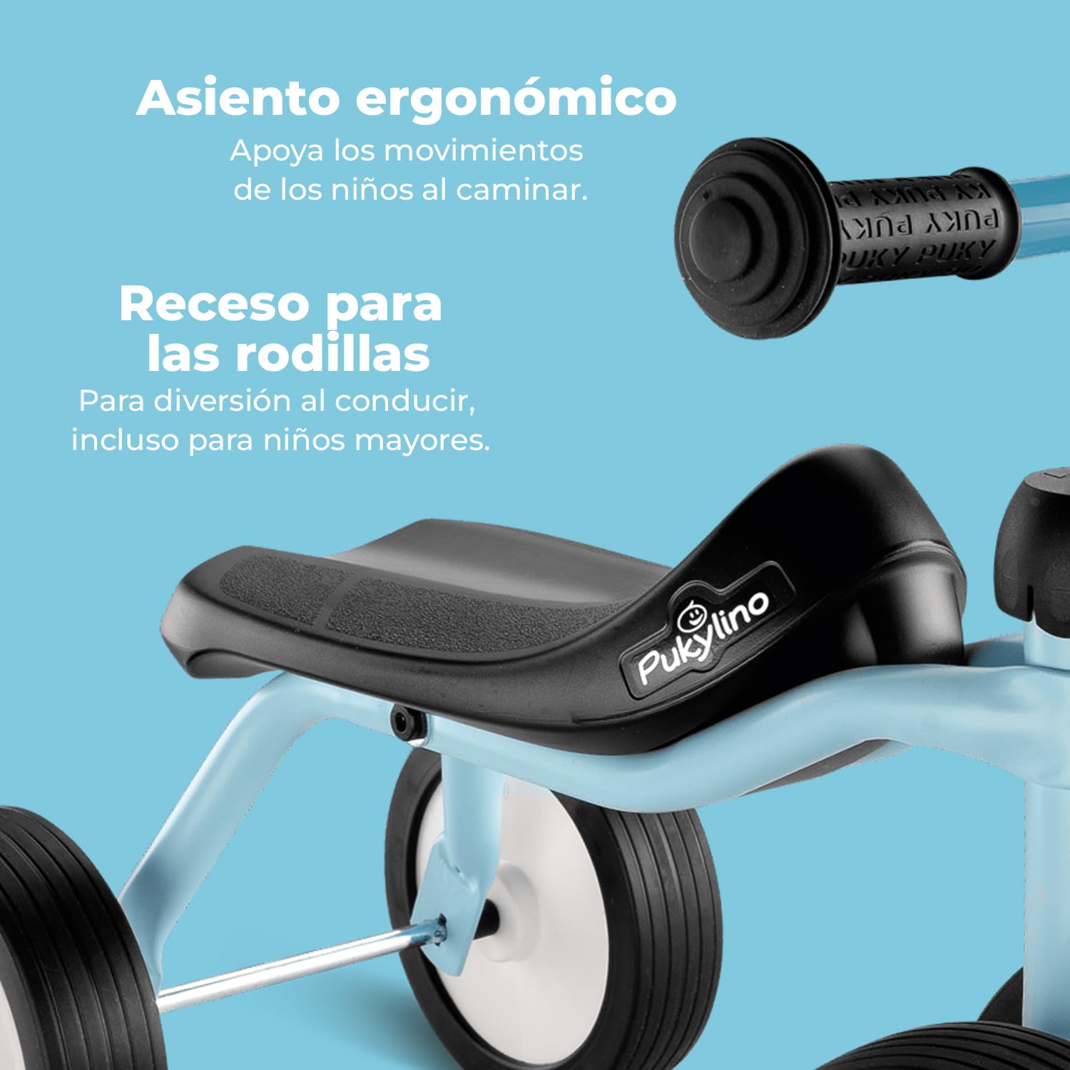 PUKY PUKYLINO Azul | Juguetes niños 1 año | Vehículo Interior bebés | Andador correpasillos | Juguete ergonómico con empuñaduras Seguridad | Recubrimiento Resistente | Ruedas silenciosas Float