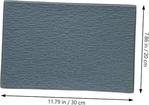 Miniatura 5 de Toyvian 30 hojas de mini tejado de decoración gris, azulejos de arcilla negra, materiales de base para miniaturas, azulejos de techo en miniatura,