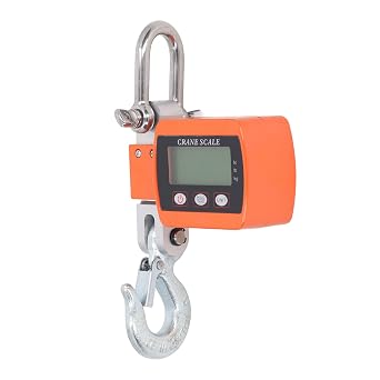 Digital Hanging Hook Scale, 1102lb 500kg Electronic Crane Scale LCD Display Portable Hanging Weight Scale Industrial Crane Scale for Farm, Fishing