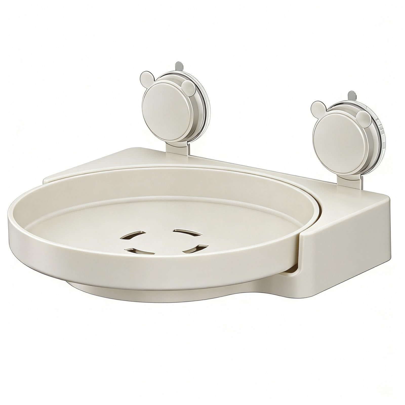 HENYGEN Efficient Suction Cup Mounted Organizers for Cabinets and Pantries Featuring 360 Rotation for Easy Item Access Drillless Storage Rack