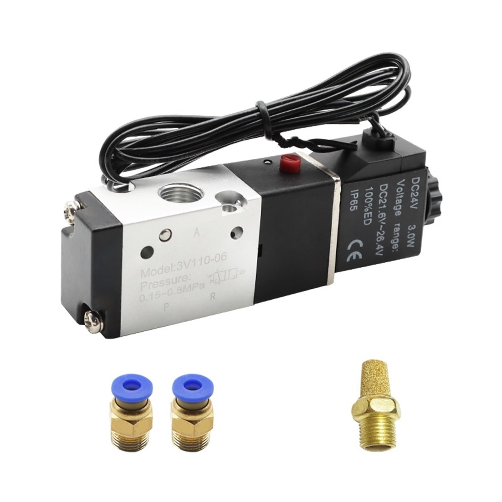 Électrovanne pneumatique 3V110-06 DC24V vanne 3/2 voies 1/8