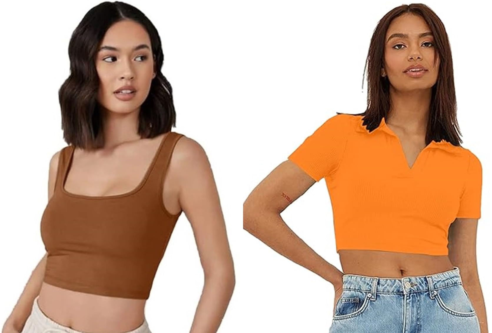 Women's Solid Slim Fit Crop Top-image-18