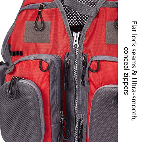 Image of BASSDASH Strap Fishing Vest Adjustable for Men and Women, for Fly Bass Fishing and Outdoor Activities