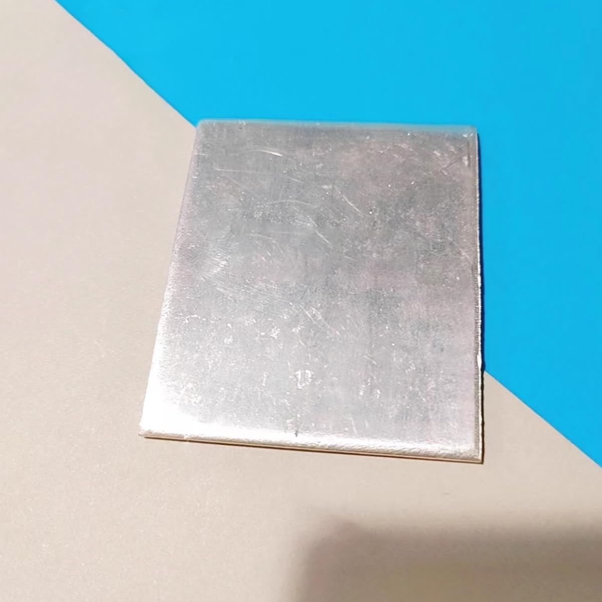 Hochreine Zinnplatte (99,99%) – 3 mm x 60 mm x 70 mm, Reinzinnanode for Elektronik, 1 Stück