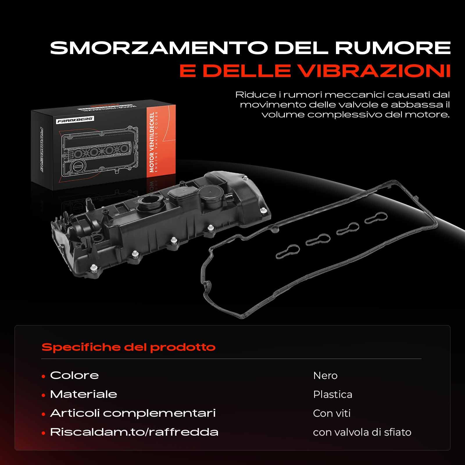 Frankberg Coperchio testata Cilindro Compatibile con Classe E W211 E 200 CDi Classe E T-Model S211 E 200 CDi Classe E W211 E 220 CDi Classe C W204 C 220 CDi Classe E Pianale/Telaio VF211 A6460102230