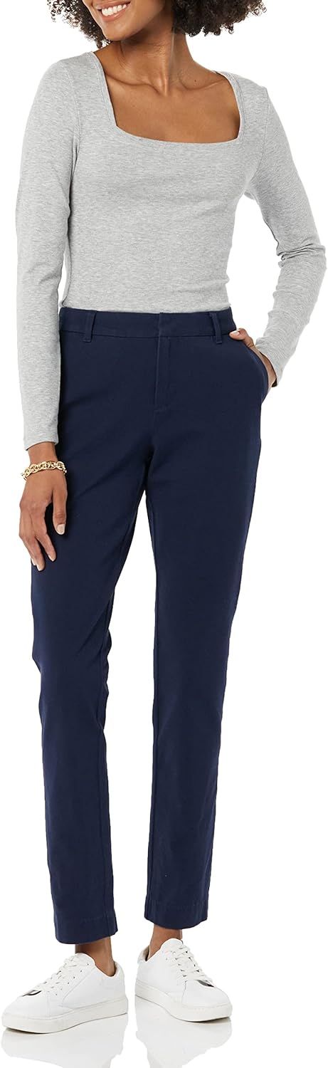 Amazon Essentials Women's Bi-Stretch Full Length Straight Leg Pant - Image 3