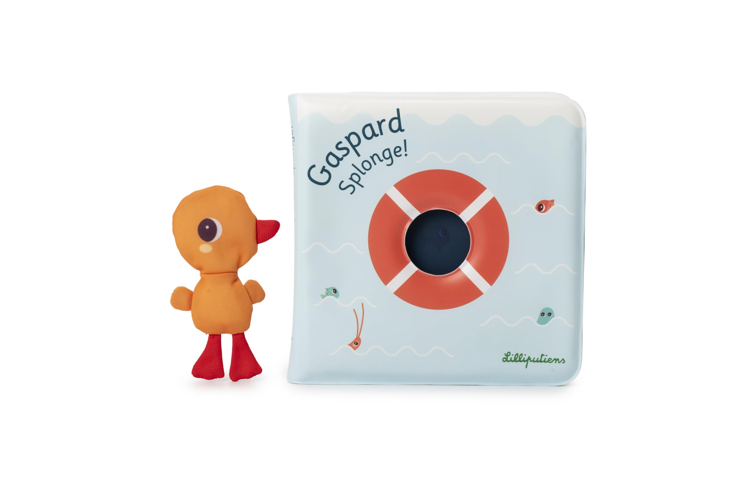LILLIPUTIENS - Libro da Bagno Magico interattivo - Gaspard l'Anatra e i Suoi Amici Acquatici - Giocattolo educativo e Divertente per Neonati Scoperta e risveglio - 83456